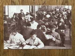 China Old Postcard Reading Of Shanghai Library Shanghai To Praha 1954