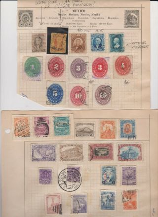 Mexico Pages 1 Stamp Cv $200 But Filler Lot