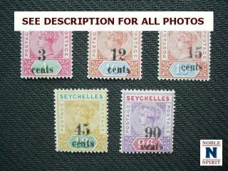 Noblespirit {ag} Seychelles Nos.  22 - 26 Mh Set = $160 Cv