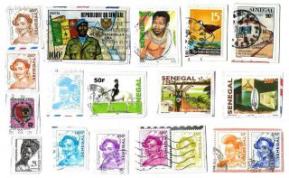 Senegal - Selection Of Stamps On Paper