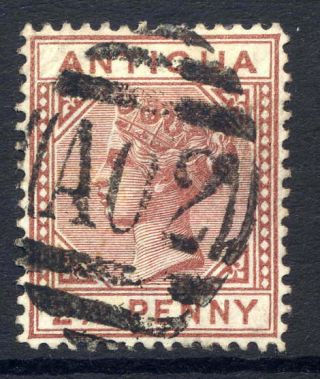 Antigua 1879 Watermark Crown Cc 2½d Red - Brown Very Fine With A02 Duplex.