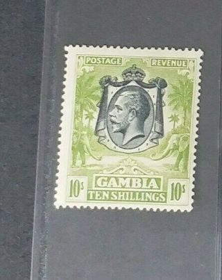 Gambia 1922 Kg V 10s Sg 142 Sc 120 Elephants Mlh