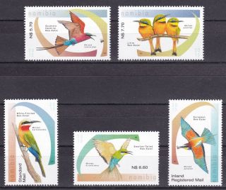 Namibia - 2015 - Bee Eaters Of Namibia.  Complete Set,  5v.  Nh
