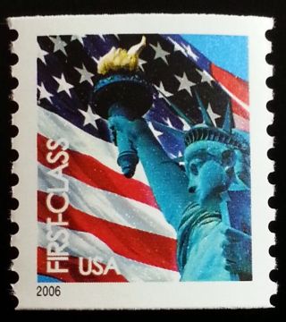 2006 39c Statue Of Liberty & Flag,  Coil Wa Scott 3967 F/vf Nh