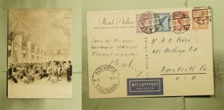 Dr Who 1932 Germany Berlin Hotel Adlon Postcard Airmail To Usa E54218