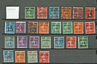 Memel Overprinted French Stamps Circa 1920s As Scan (466)