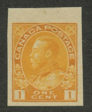 Canada 1924 Kgv Admiral 1c Yellow Imperf Coil 136 Vf Mnh