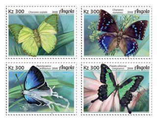 Angola 2018 Butterflies Butterfly Insects 4v Set Ang18110