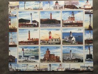 Mali Lighthouse Souvenir Sheet/stamps Mnh