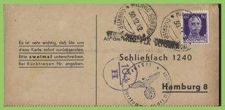 Italy 1942 German/italian Censored Parcel Document,  Milan - Hamburg
