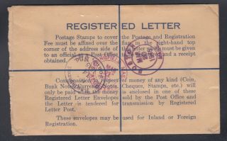 Newfoundland 1945 7c Queen Mary MARGIN Strip REGISTERED Cover ST JOHN’S to USA 2