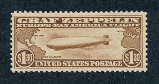 Drbobstamps Us Scott C14 Lh Og Sound Zeppelin Stamp