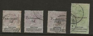 Bechuanaland Sel.  Of From 1888 Surcharge Set Sg 41/2,  45 & 46 Fine