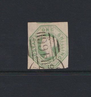 Queen Victoria One Shilling Embossed Stamp Cut Square 1847 - 1854