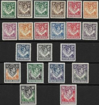 Northern Rhodesia 1938 Kgvi Set Up To 20/ - (sg45) Mostly Mnh