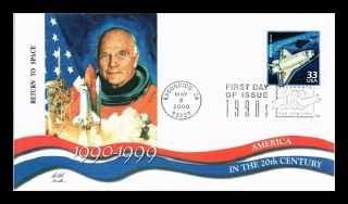 Dr Jim Stamps Us John Glenn Returns To Space Celebrate The Nineties Fdc Cover
