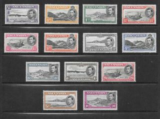 Ascension : Kgvi Definitives Perf.  13 Set Of 13 Stamps - Mounted /