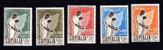 Somalia 1956 Complete Set Of Stamps Mi 316 - 320 Mnh