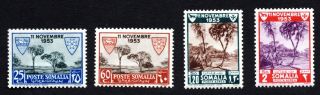 Somalia 1954 Complete Set Of Stamps Mi 291 - 294 Mnh Cv=5,  50€