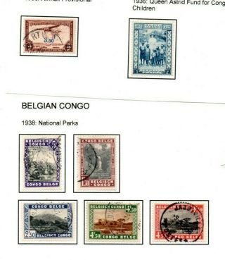 A Good Cat Value Belgian Congo 1936 And 38 Page