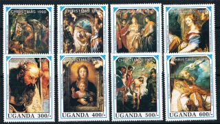 Uganda 1990 Christmas Sg 881/8 Mnh