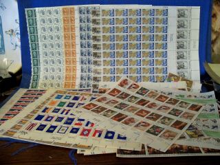 Us Postage Stamps Lot B $174 Face Nh Sheets Blocks Strips Exc Fab Nr