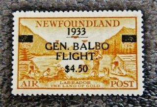 Nystamps Canada Newfoundland Stamp C18 Og H Un$400 Vf