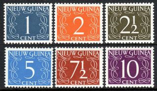 Netherlands Guinea 1 - 3,  6 - 8,  Mnh.  Numerals,  1950