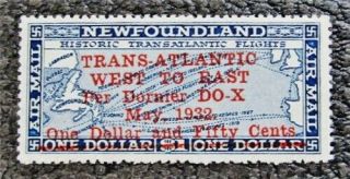 Nystamps Canada Newfoundland Stamp C12 Og H $280