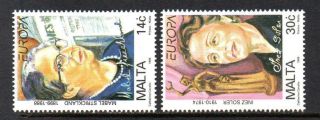 Malta Mnh 1996 Sg1016 - 1017 Europa: Famous Women Set Of 2