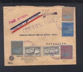 Venezuela Air Mail Cover 1937 To Maracaibo