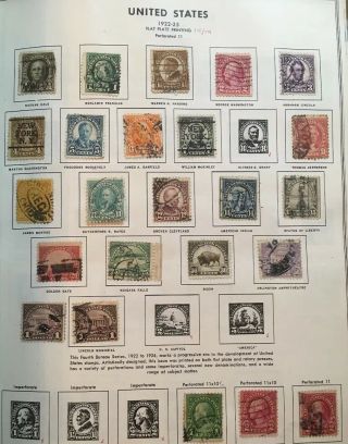 United States Stamp,  1922 - 1933,  A Group Of And Stamp