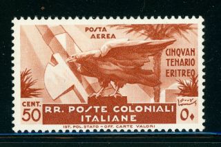 Italian Colonies Mh Selections: Scott C13 50c 50th Ann Eritrea Cv$16,