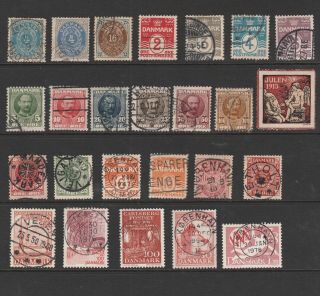 Denmark Selected Stamps Including Many Early Types & Good Postmarks
