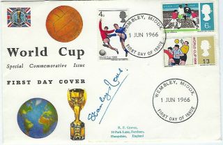 Great Britain 1966 Football World Cup Fdc Signed Stanley Rouse