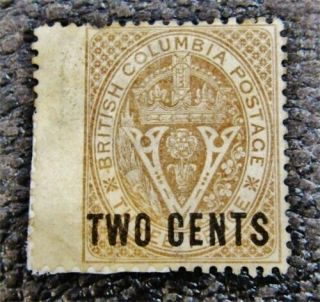 Nystamps Canada British Columbia Stamp 8 Part Og H $175