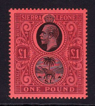 Sierra Leone.  Sg 128,  £1 Black & Purple/red.  Mounted.