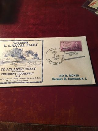 Naval.  Uss Pennsylvania.  05 - 31 - 34.  Naval Review.