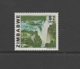 Zimbabwe 428 1980 $2 Victoria Falls Vf Nh O.  G