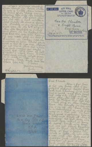 Gb Wwii 1941 - Field Post Air Letter To England - Censor V239