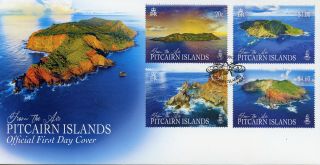 Pitcairn Islands 2018 Fdc From The Air 4v Set Cover Landscapes Tourism Stamps
