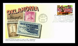 Dr Jim Stamps Us Oklahoma Greetings From America First Day Mystic Cover