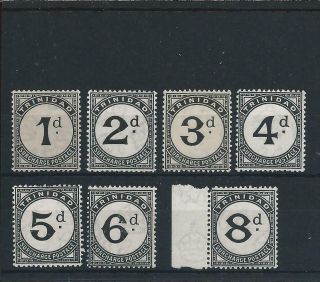 Trinidad & Tobago Postage Due 1923 - 45 Set To 8d Mnh (1d Value Lmm) Sg D18/d24