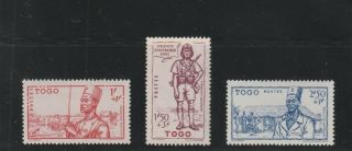 Togo - French Colonial - Complete Set Of 3 Old Stamps Mh (togo 20)