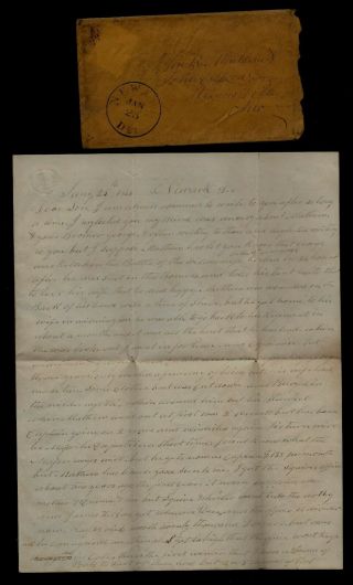 1865 Newark,  De - Civil War Letter - Death Of Son In 1st Delaware Infantry Etc.