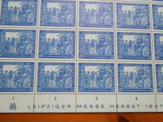 Germany 1947 Deutsche Post Leipziger Messe Leipzig Trade Fair 1947 Full Sheet UM 2