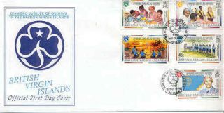 Virgin Is 1996 Rainbows Girl Guides & Lady Baden Powell Fdc