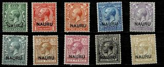Nauru 1916 Values Mnh