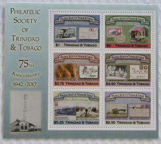 Trinidad & Tobago Philatelic Society 75th Anniversary Miniature Sheet