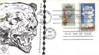 2096 20c Smokey The Bear,  First Day Cover Cachet,  Dual Cancels [e524598]